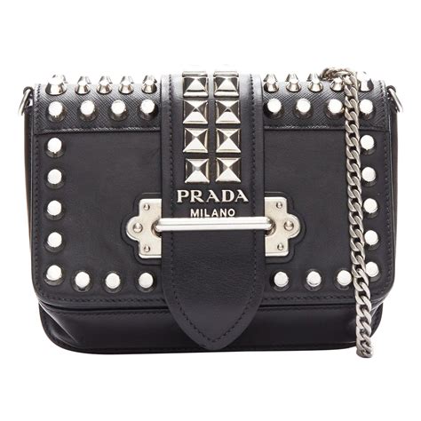 prada cahier studded saffiano &|More.